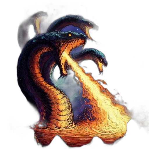 dragon, creature, staff, mask transparent PNG cut-out