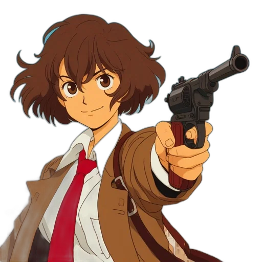 weapon, jacket, staff, face transparent PNG cut-out