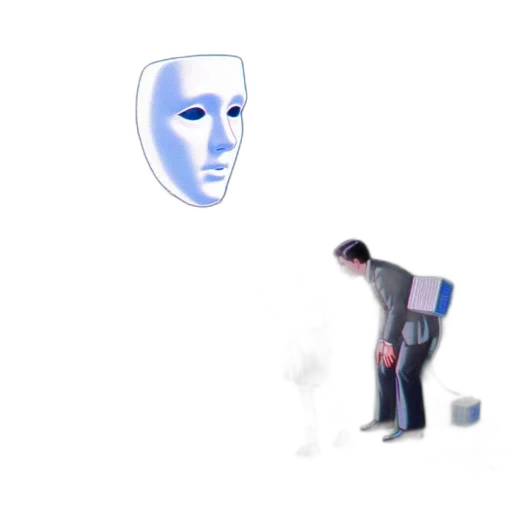 mask, robot, face, creature transparent PNG cut-out