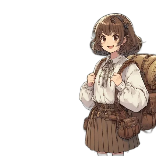 jacket, staff, dress, weapon transparent PNG cut-out