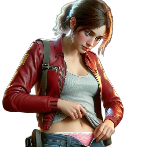 jacket, weapon, concept art, photorealistic transparent PNG cut-out