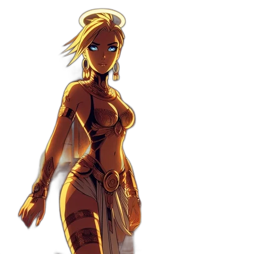 dress, staff, robot, concept art transparent PNG cut-out