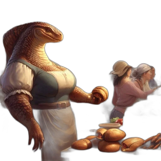 food, dragon, staff, creature transparent PNG cut-out