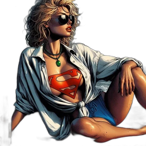 comic book art, concept art, cartoon, photorealistic transparent PNG cut-out