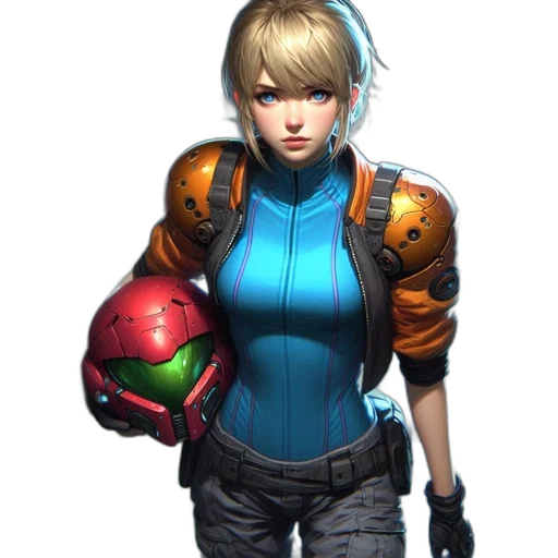 robot, jacket, weapon, face transparent PNG cut-out