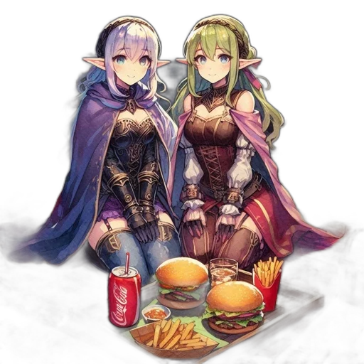 food, dress, fantasy art, pixel art transparent PNG cut-out