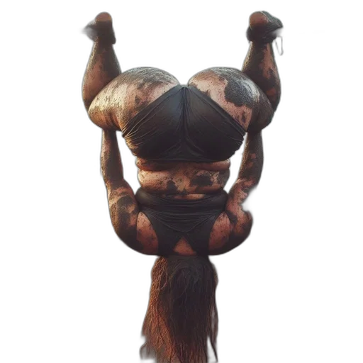 hair, staff, creature, jewelry transparent PNG cut-out
