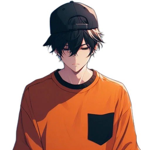 hat, jacket, face, staff transparent PNG cut-out