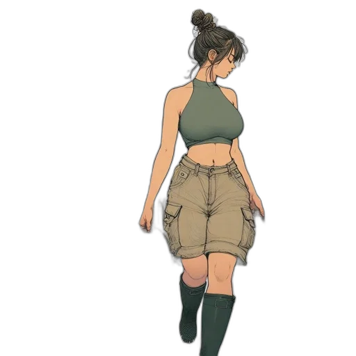 dress, jacket, staff, hat transparent PNG cut-out
