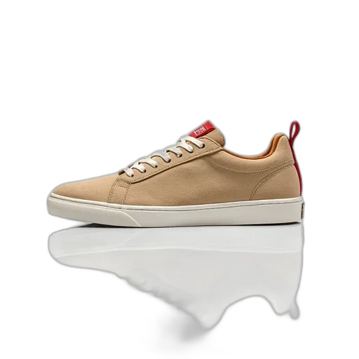 shoes, beige, sneaker, white transparent PNG cut-out