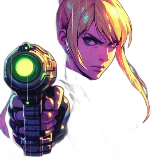 weapon, cyberpunk, concept art, comic book art transparent PNG cut-out