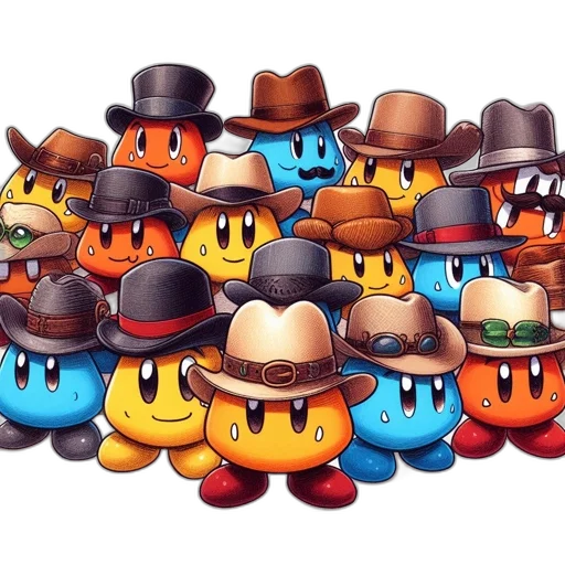 hat, concept art, pixel art, 3d render transparent PNG cut-out