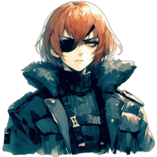 jacket, face, mask, staff transparent PNG cut-out