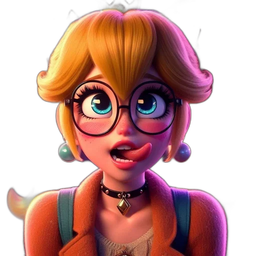 face, dress, staff, 3d render transparent PNG cut-out