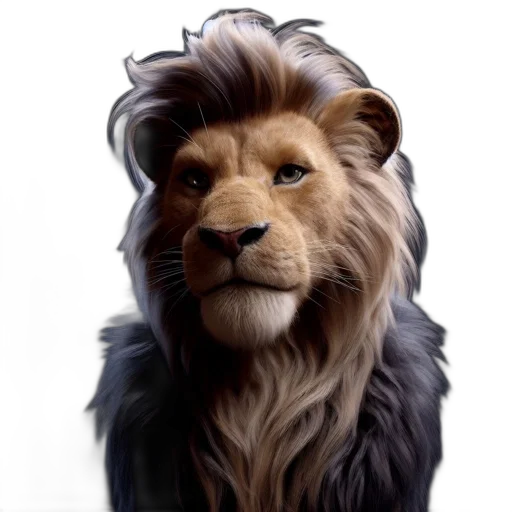 animal, crown, hair, photorealistic transparent PNG cut-out