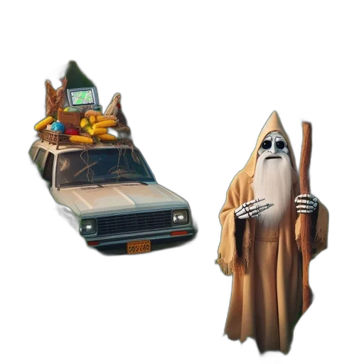 car, robot, mask, creature transparent PNG cut-out