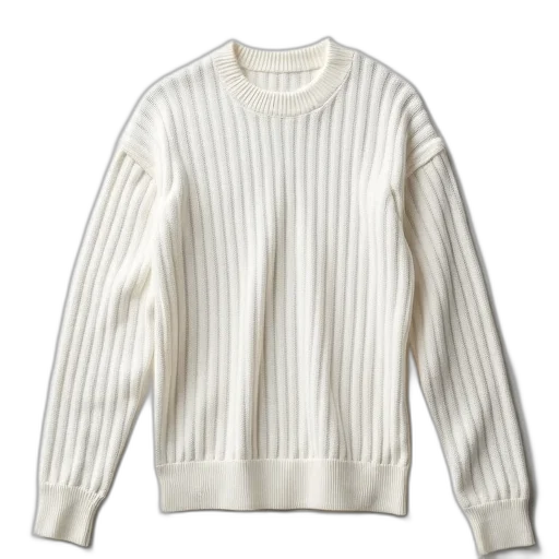 jacket, monochrome, white, ribbed transparent PNG cut-out