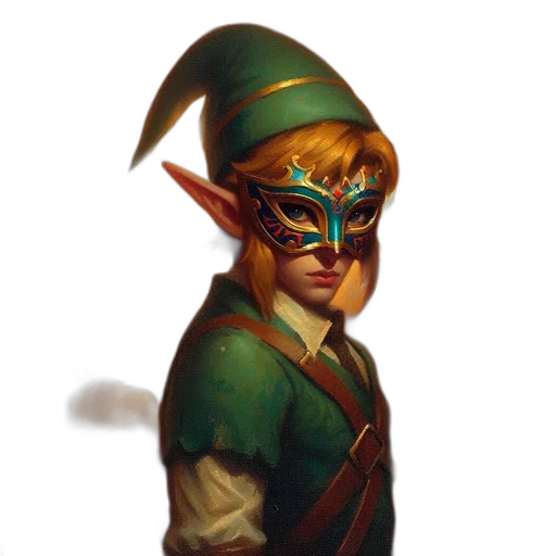 mask, staff, face, crown transparent PNG cut-out