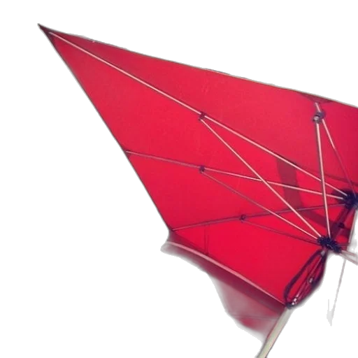 umbrella, staff, 3d render, red transparent PNG cut-out