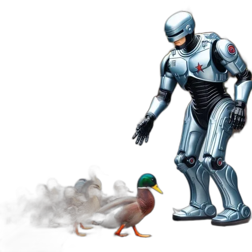 robot, animal, concept art, 3d render transparent PNG cut-out