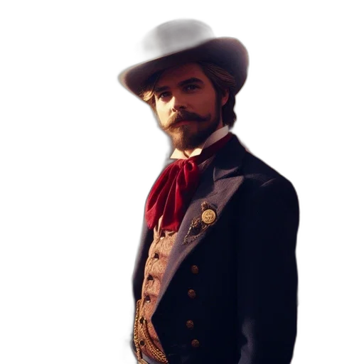 hat, staff, jacket, face transparent PNG cut-out