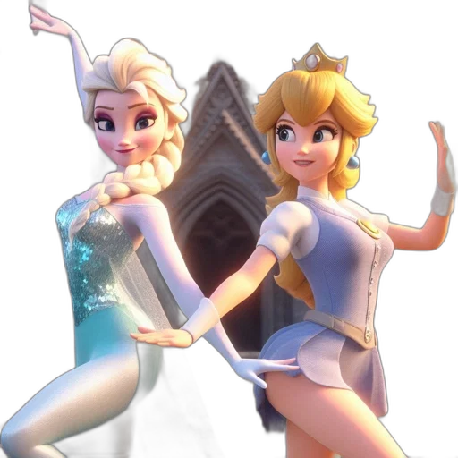 dress, crown, 3d render, concept art transparent PNG cut-out