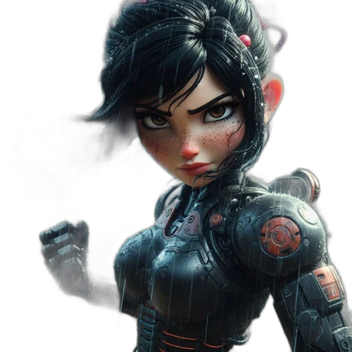robot, concept art, comic book art, cyberpunk transparent PNG cut-out