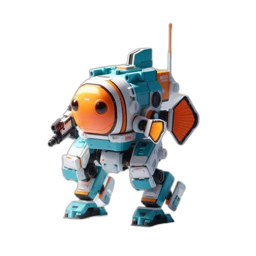 robot, weapon, staff, animal transparent PNG cut-out