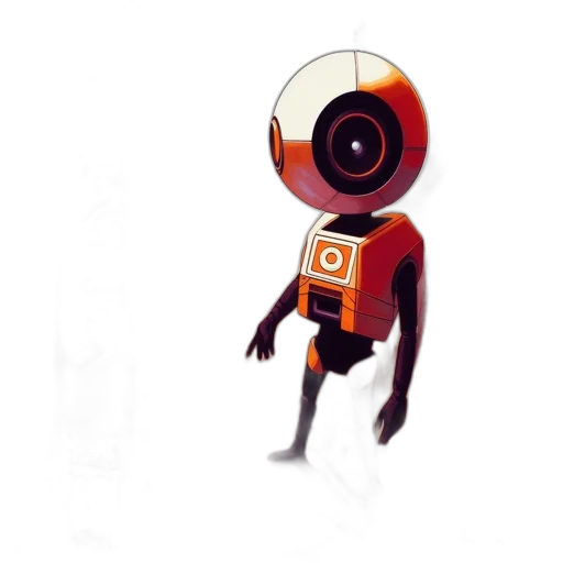 robot, creature, staff, mask transparent PNG cut-out