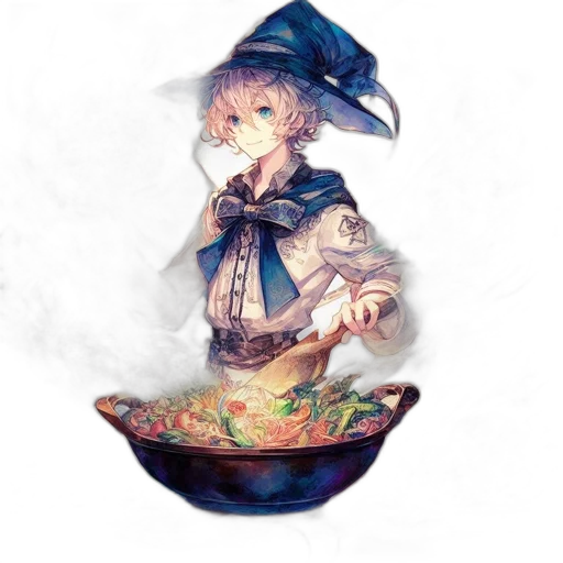 food, hat, staff, dragon transparent PNG cut-out
