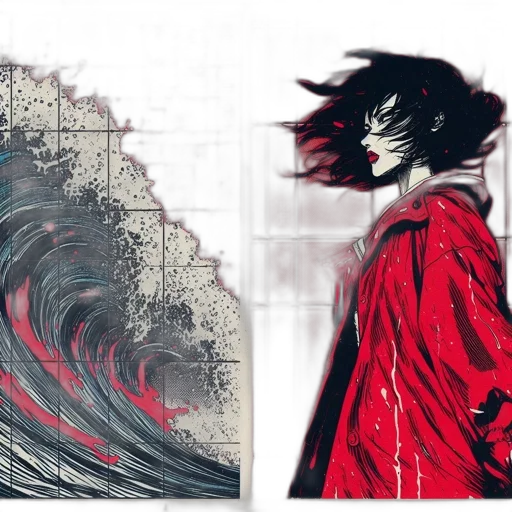 jacket, concept art, comic book art, anime transparent PNG cut-out