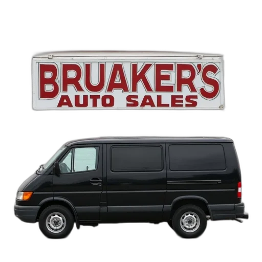 black, minivan, parked, front transparent PNG cut-out