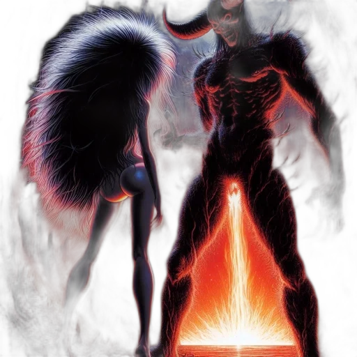 concept art, comic book art, fantasy art, fire transparent PNG cut-out