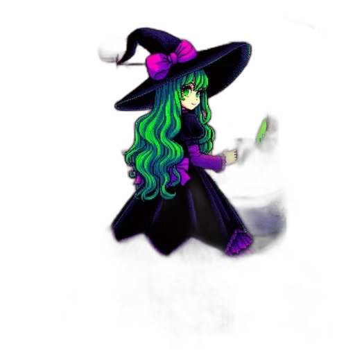 staff, hat, dress, fantasy art transparent PNG cut-out