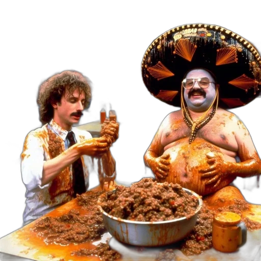 food, mask, chaotic, room transparent PNG cut-out