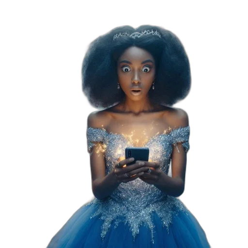 dress, crown, concept art, blue transparent PNG cut-out