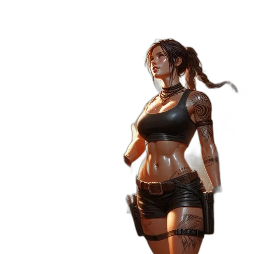 robot, staff, concept art, fantasy art transparent PNG cut-out