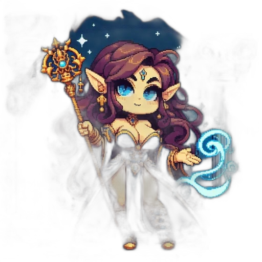 staff, fantasy art, pixel art, concept art transparent PNG cut-out