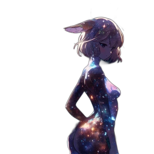 dress, robot, creature, staff transparent PNG cut-out