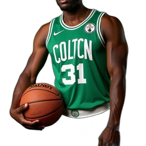 green, boston, celtics, jersey transparent PNG cut-out