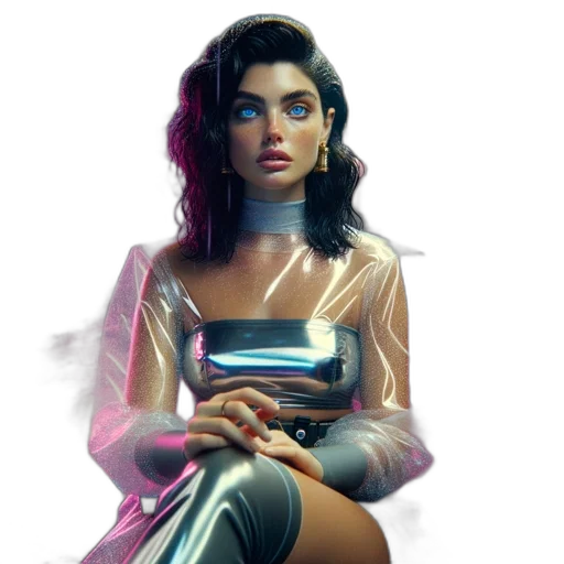 dress, robot, cyberpunk, concept art transparent PNG cut-out