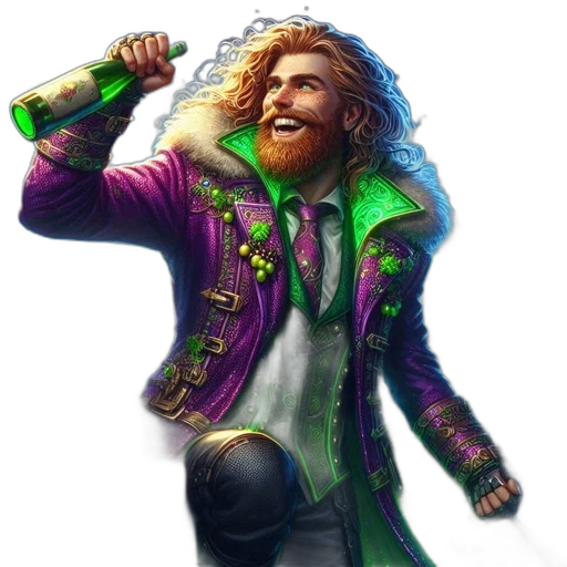 jacket, staff, concept art, fantasy art transparent PNG cut-out