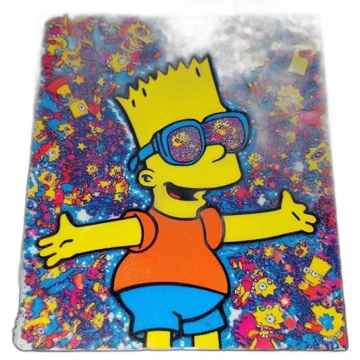 jacket, cartoon, 3d render, bart transparent PNG cut-out