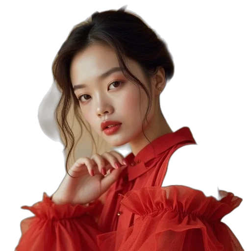dress, face, jacket, jewelry transparent PNG cut-out