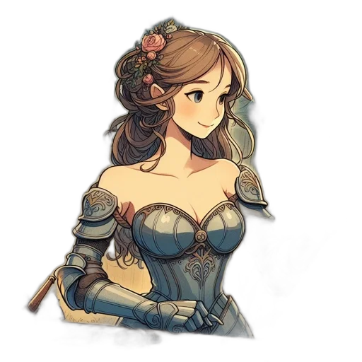 dress, crown, staff, jewelry transparent PNG cut-out
