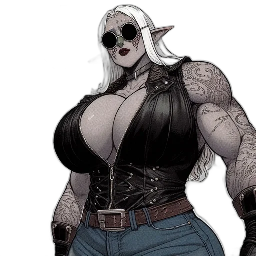 comic book art, concept art, fantasy art, cyberpunk transparent PNG cut-out