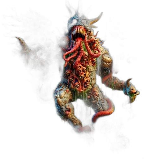 creature, dragon, staff, mask transparent PNG cut-out