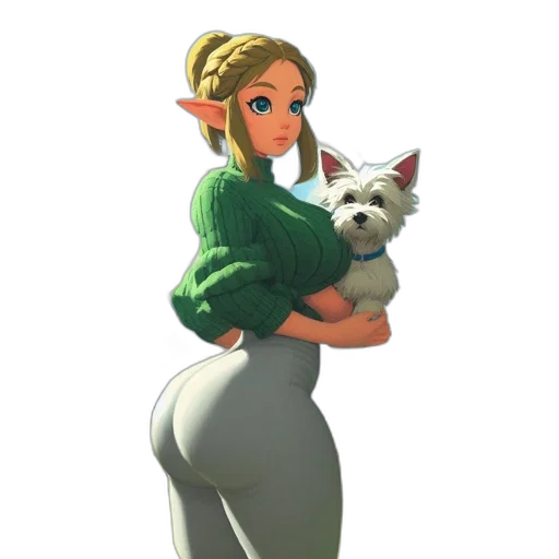 animal, dress, staff, creature transparent PNG cut-out