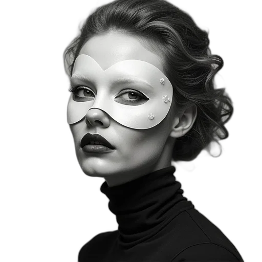 mask, face, jewelry, photorealistic transparent PNG cut-out