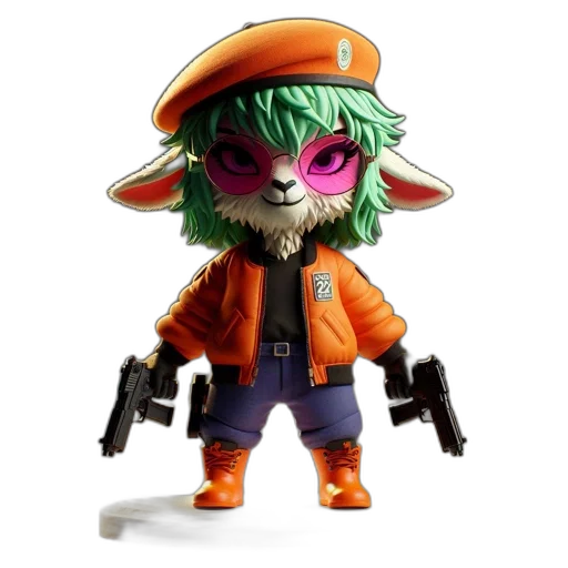weapon, jacket, staff, animal transparent PNG cut-out